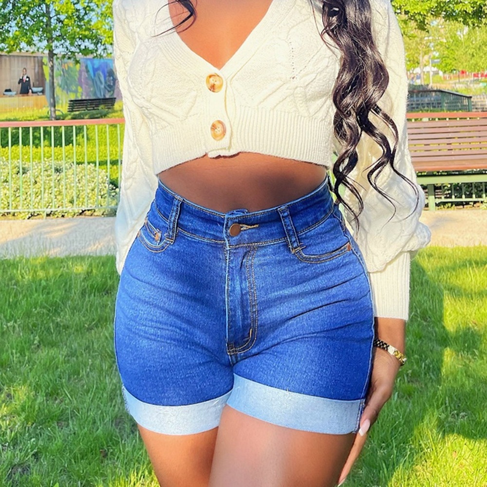 Fashionova High Waisted Denim shorts | Carter Denim Shorts, size 3
